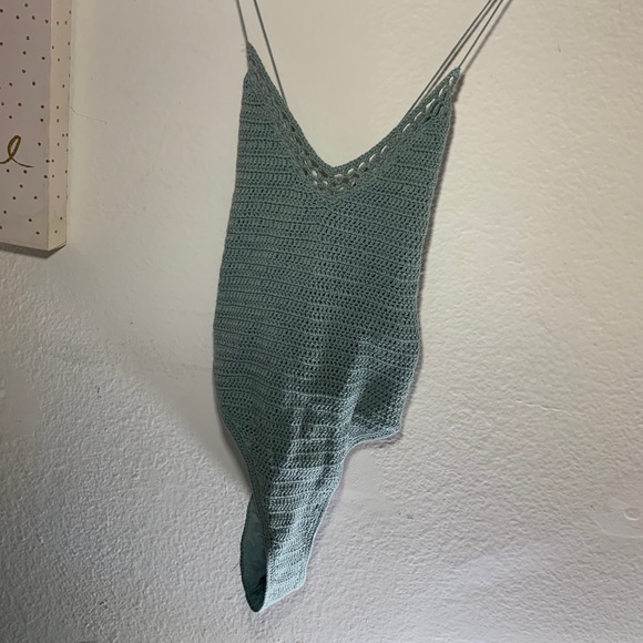 NWT Sage knitted one piece swimsuit with tie back - Picture 8 of 15